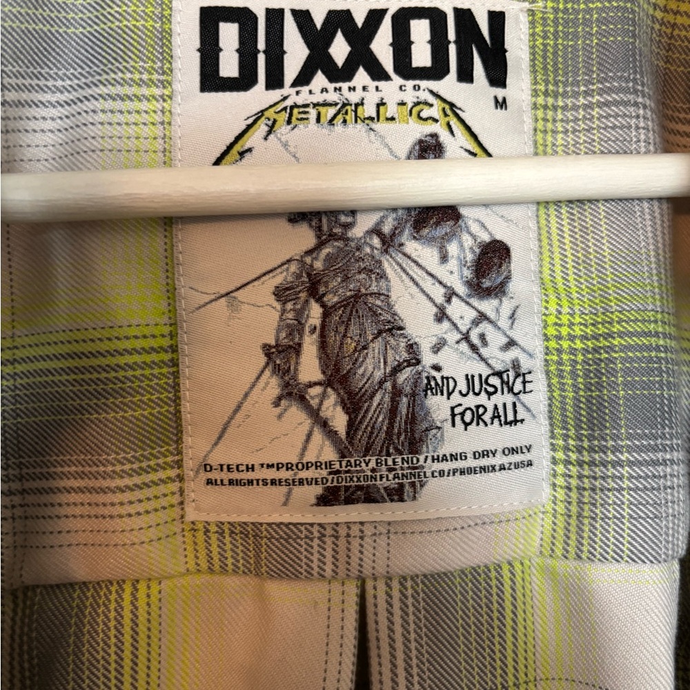 Metallica🎸 DIXXON Flannel x Metallica And Justice For All Men’s M size  Shirt, - Picture 4 of 6